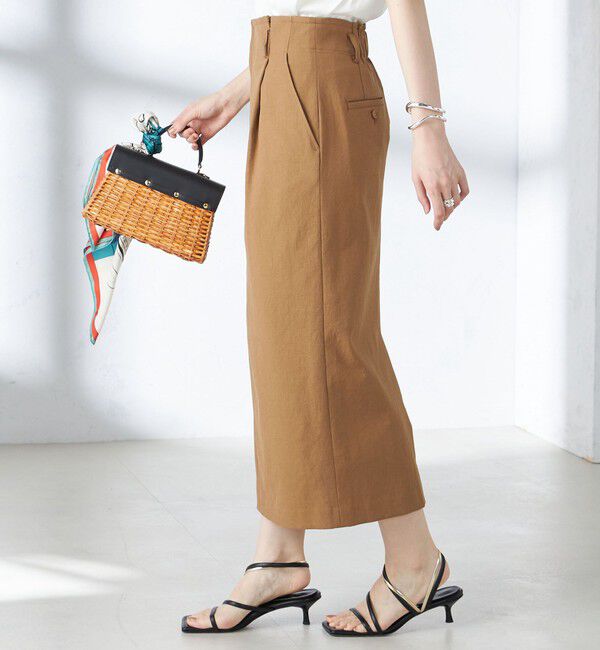 SHIPS for women「〈手洗い可能 / UVカット〉ドライ オックス タック タイト スカート ◇」|スカート|