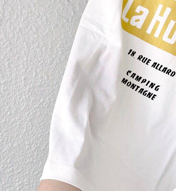 SHIPS any「La Hutte:〈洗濯機可能〉デザイン ロゴ  プリント TEE」|Tシャツ・カットソー|