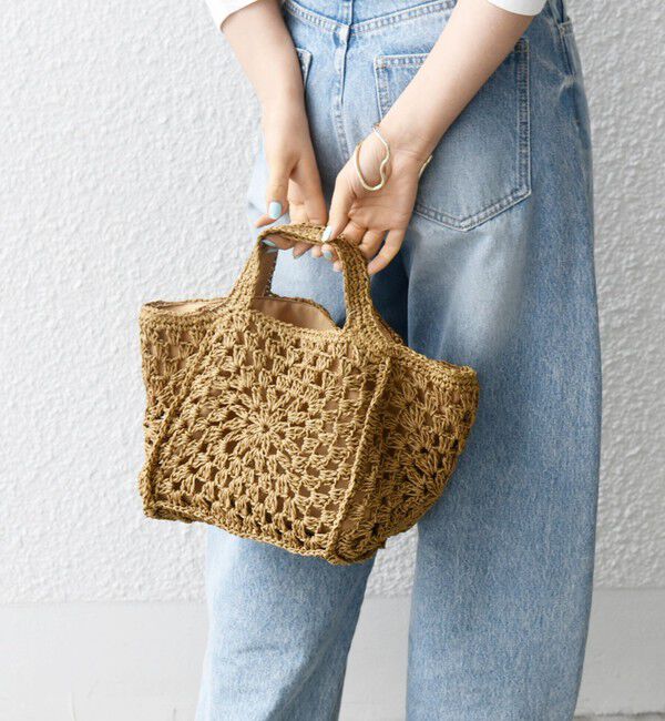 SHIPS any「SHIPS any: メッシュ ペーパー トート バッグ」|トートバッグ|キャメル