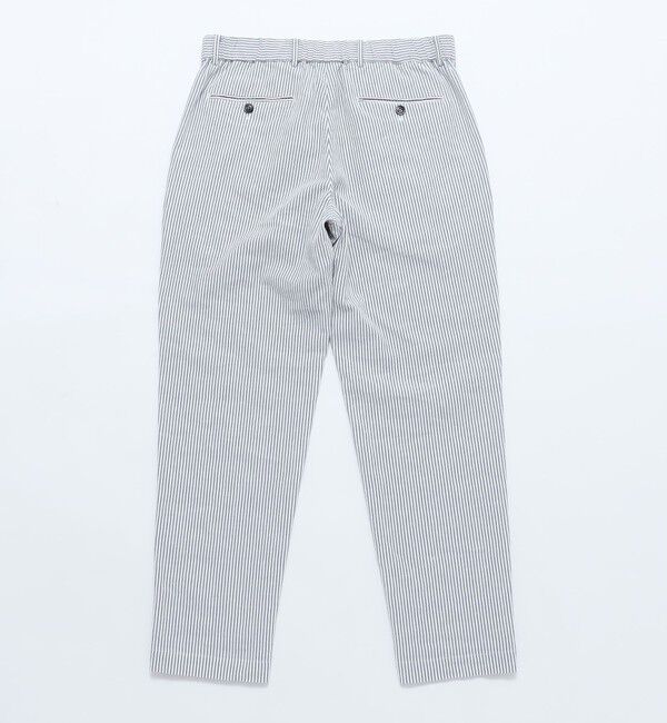 SHIPS「SHIPS:〈手洗い可能/セットアップ対応〉サフィラン リネン ソロ サッカー パンツ」|スラックス|