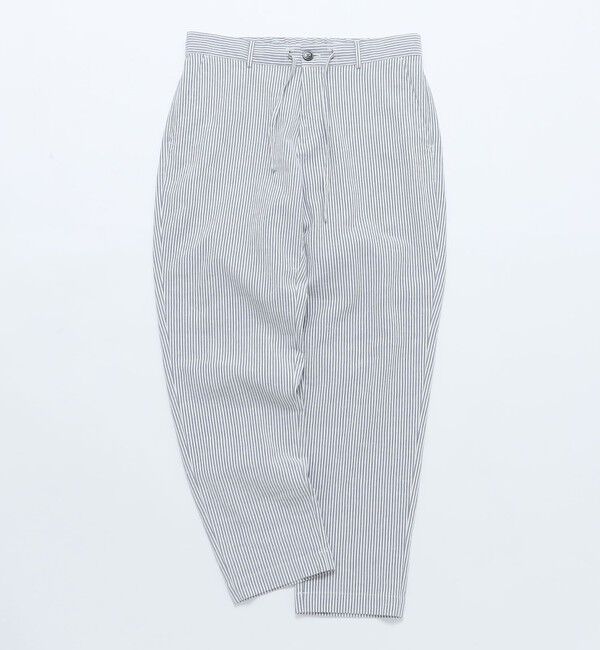 SHIPS「SHIPS:〈手洗い可能/セットアップ対応〉サフィラン リネン ソロ サッカー パンツ」|スラックス|