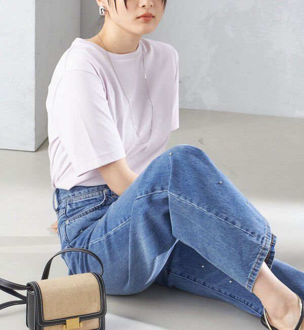 SHIPS for women「〈手洗い可能〉ベーシック TEE」|Tシャツ・カットソー|ピンク