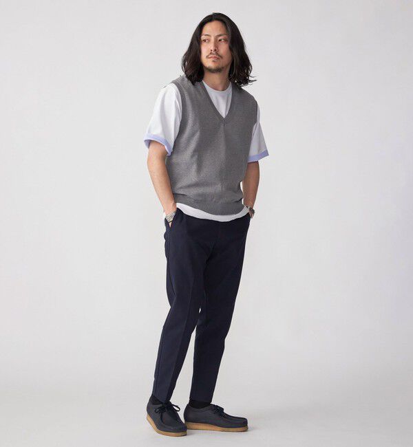 SHIPS「SHIPS: 〈手洗い可能〉12ゲージ コットン Vネック ニット ベスト」|ベスト・ジレ|