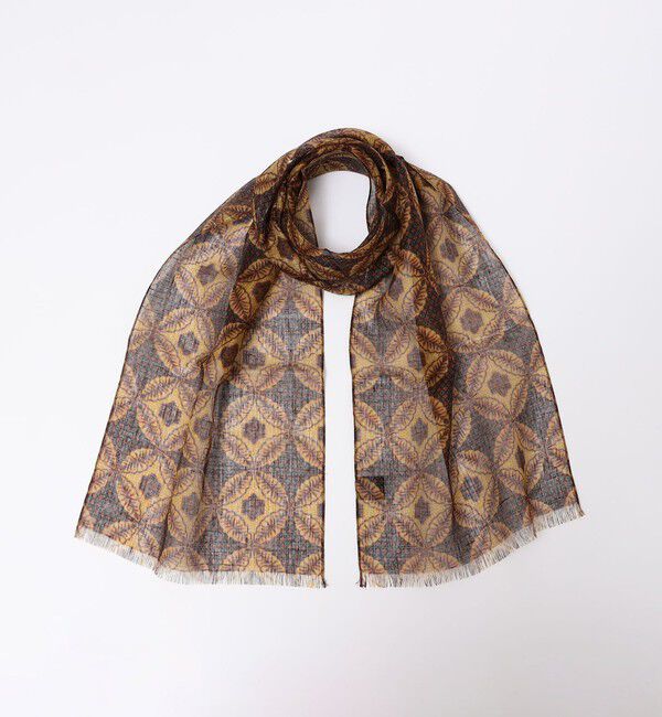 SHIPS「CANEPA: バティック プリント ストール」|ストール|ブラウン系