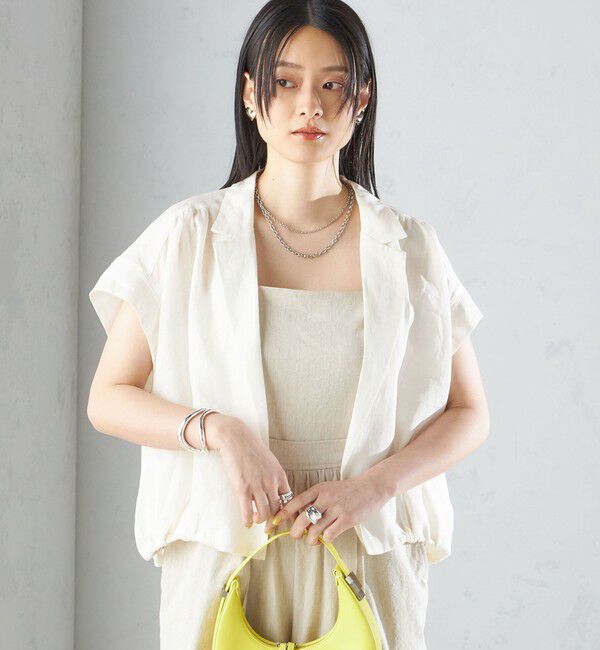 SHIPS for women「〈手洗い可能〉リネン ラペル デザイン 羽織 シャツ ◇」|シャツ・ブラウス|