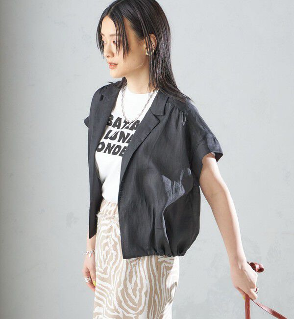 SHIPS for women「〈手洗い可能〉リネン ラペル デザイン 羽織 シャツ ◇」|シャツ・ブラウス|