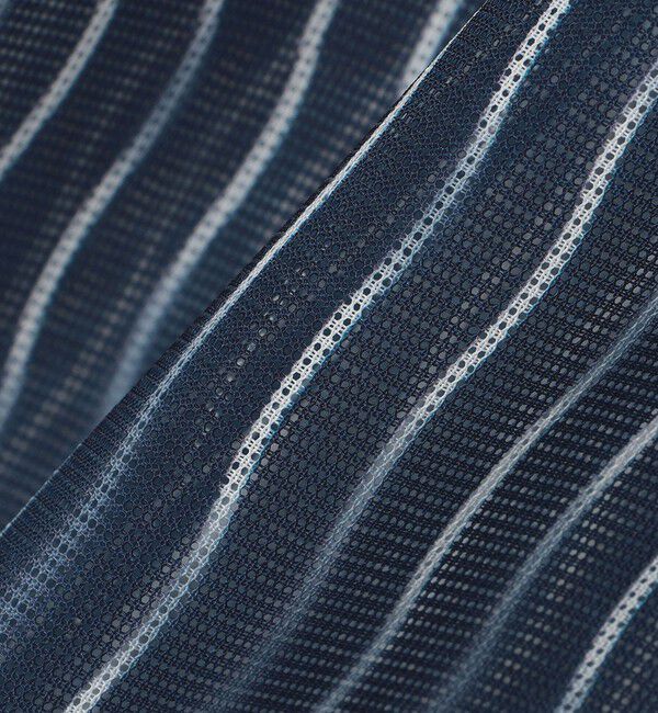 SHIPS any「SHIPS any: メッシュ オンブレチェック / ウェーブ パターン オープンカラー シアー シャツ◇」|シャツ・ブラウス|