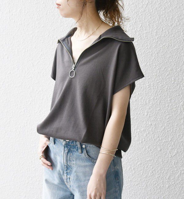 SHIPS any「SHIPS any:〈洗濯機可能〉ミニ裏毛 ハーフ ジップ フレンチ プルオーバー」|プルオーバー|