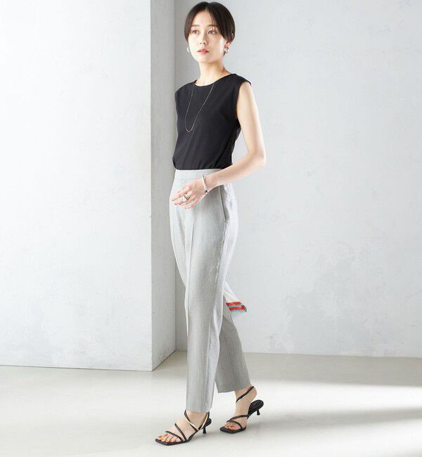 SHIPS for women「〈接触冷感/手洗い可能〉トリアセテート混 テーパード パンツ（セットアップ対応）◇」|その他|