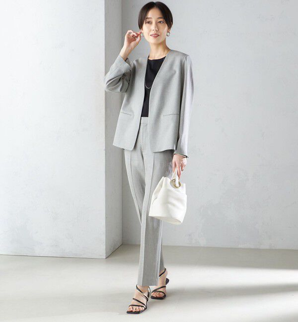 SHIPS for women「〈接触冷感/手洗い可能〉トリアセテート混 テーパード パンツ（セットアップ対応）◇」|その他|