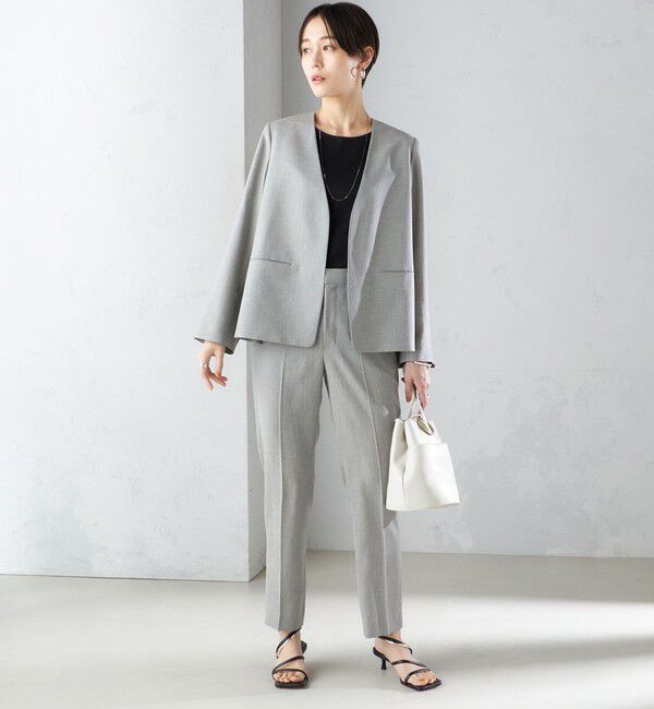 SHIPS for women「〈接触冷感/手洗い可能〉トリアセテート混 テーパード パンツ（セットアップ対応）◇」|その他|