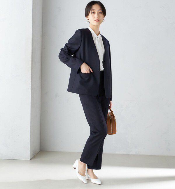 SHIPS for women「〈接触冷感/手洗い可能〉トリアセテート混 テーパード パンツ（セットアップ対応）◇」|その他|