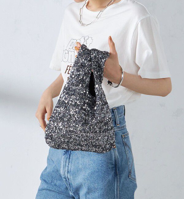 SHIPS for women「troisiemeCHACO:スパンコール バッグ」|ハンドバッグ|