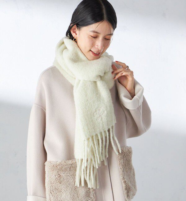 SHIPS for women「刺繍 モへヤ ミックス マフラー」|マフラー|