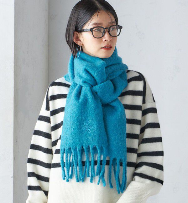 SHIPS for women「刺繍 モへヤ ミックス マフラー」|マフラー|