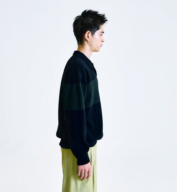 SHIPS「City Ambient Products:〈手洗い可能〉リラックス 1ボタン ニットポロシャツ」|ニット・セーター|