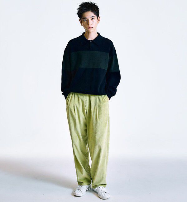 SHIPS「City Ambient Products:〈手洗い可能〉リラックス 1ボタン ニットポロシャツ」|ニット・セーター|