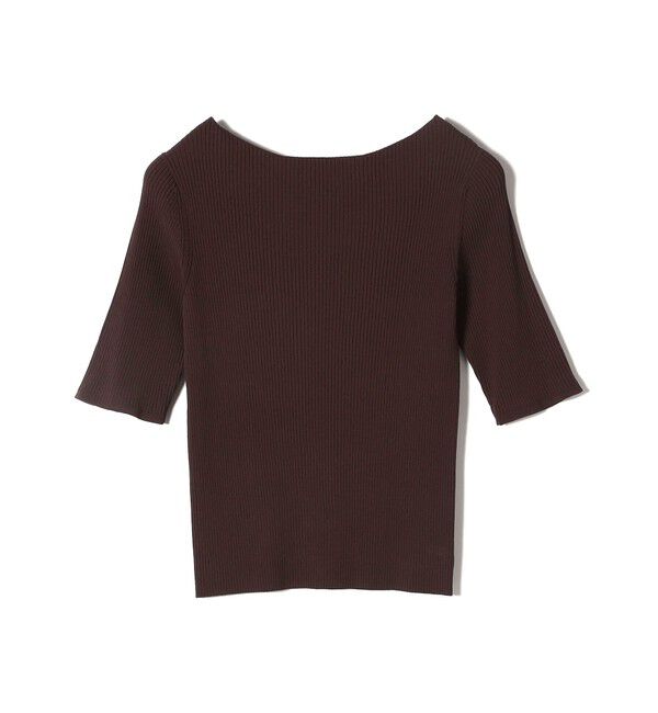 SHIPS for women「〈手洗い可能〉ボートネック 5分袖 リブ ニット」|ニット・セーター|