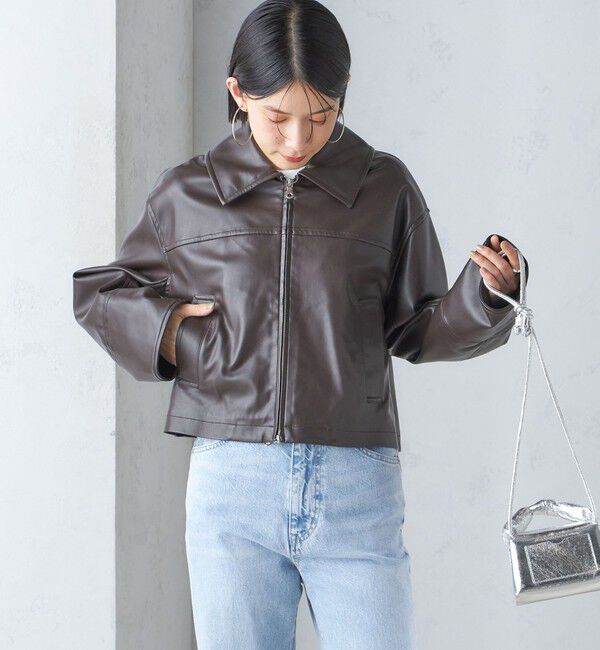 SHIPS for women「ボア カラー ブルゾン」|ブルゾン・スタジャン|