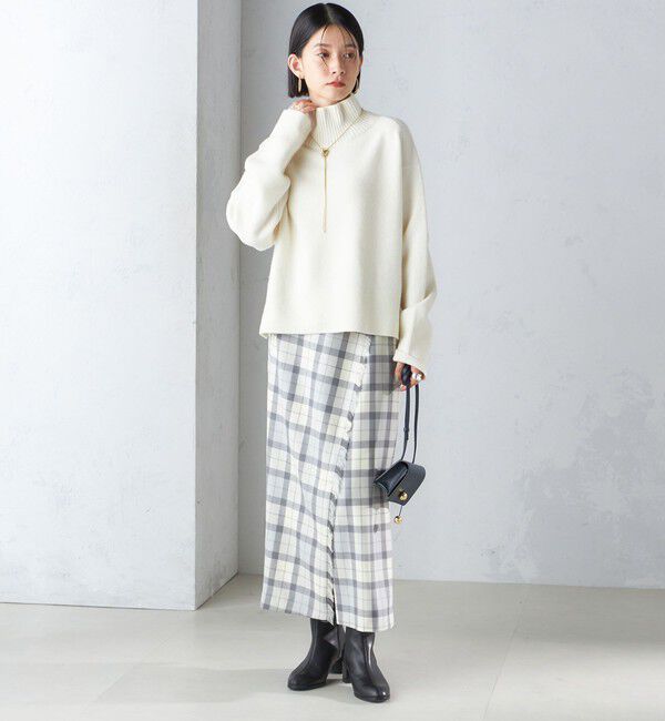 SHIPS for women「チェック フリンジ スカート」|スカート|