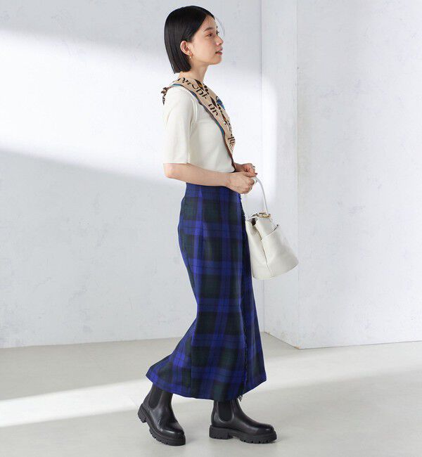 SHIPS for women「チェック フリンジ スカート」|スカート|
