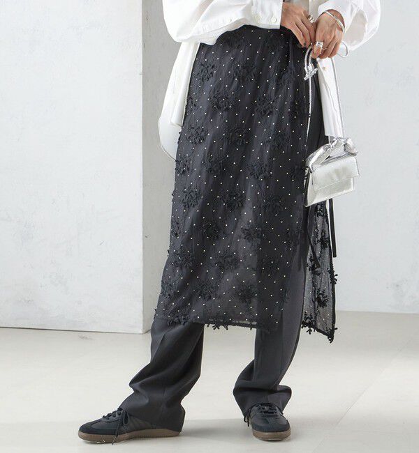 SHIPS for women「【SHIPS別注】crinkle crinkle crinkle:エンブロイダリー ラップ スカート」|スカート|