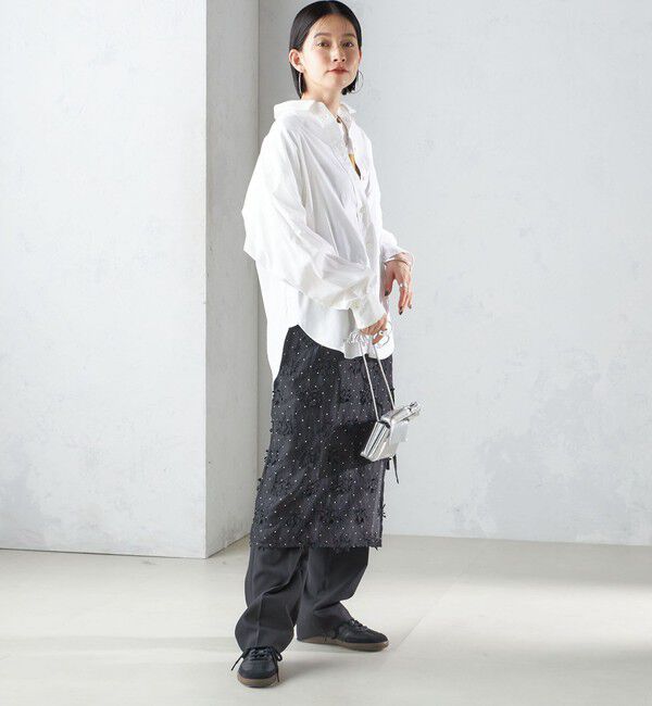 SHIPS for women「【SHIPS別注】crinkle crinkle crinkle:エンブロイダリー ラップ スカート」|スカート|