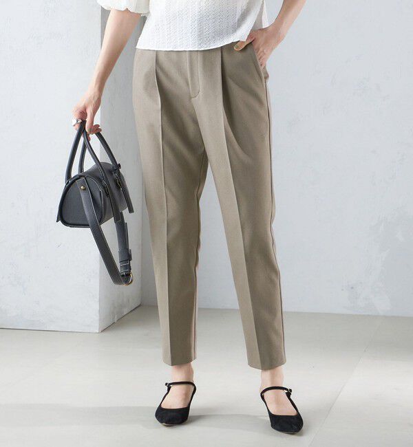 SHIPS for women「〈手洗い可能〉ツイル ストレッチ パンツ（セットアップ対応）」|スラックス|