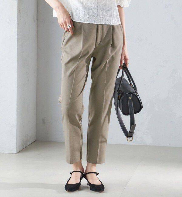 SHIPS for women「〈手洗い可能〉ツイル ストレッチ パンツ（セットアップ対応）」|スラックス|