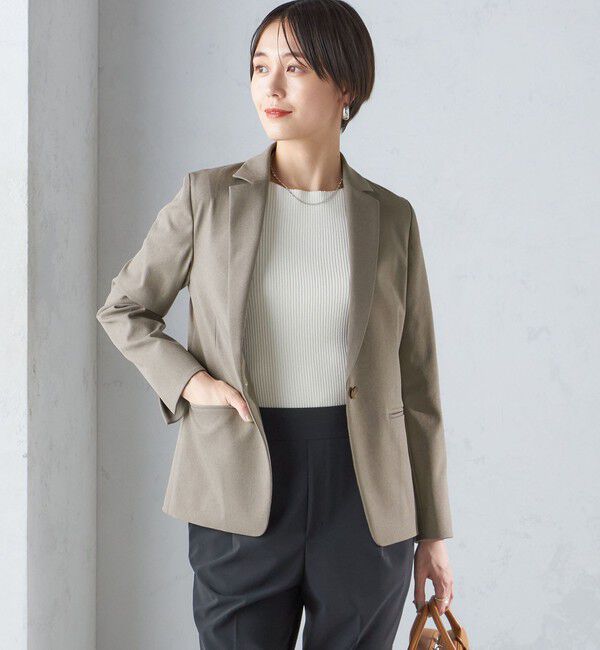 SHIPS for women「〈手洗い可能〉ツイル ストレッチ テーラード ジャケット（セットアップ対応）」|テーラードジャケット|