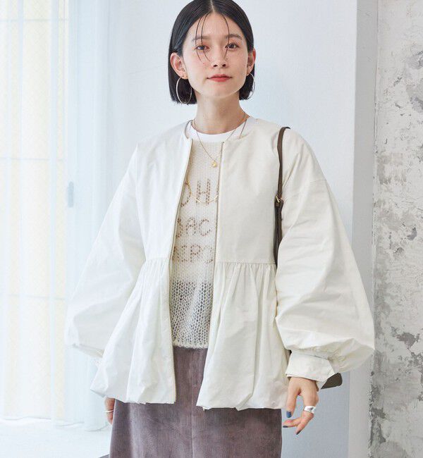 SHIPS for women「ペプラム バルーン 中綿 ブルゾン」|その他|