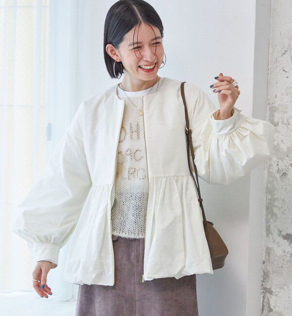 SHIPS for women「ペプラム バルーン 中綿 ブルゾン」|その他|