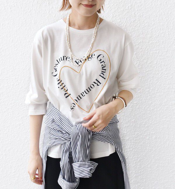 SHIPS for women「【WEB限定】バリエーション ロゴ プリント ロングスリーブ TEE」|Tシャツ・カットソー|