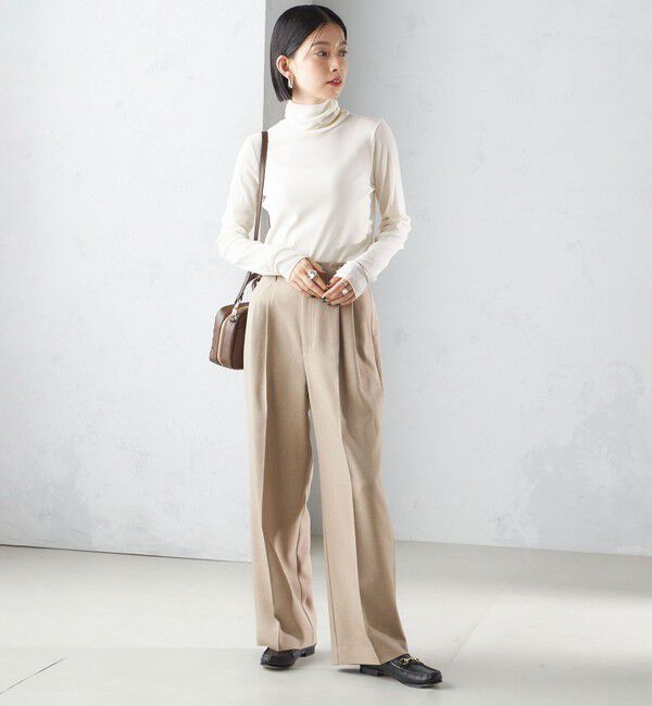 SHIPS for women「〈手洗い可能〉フロッキ― チュール タートルネック」|Tシャツ・カットソー|