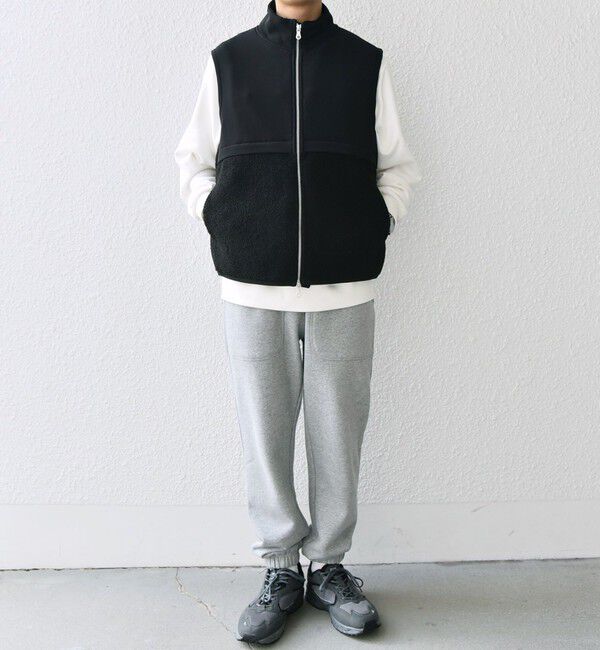 SHIPS any「SHIPS any: 〈洗濯機可能〉 コンビ ボア フリース スタンド ジップ ベスト◇」|ベスト・ジレ|