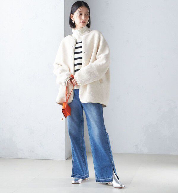 SHIPS for women「〈手洗い可能〉リバーシブル ボア &times; フリース ブルゾン」|ブルゾン・スタジャン|