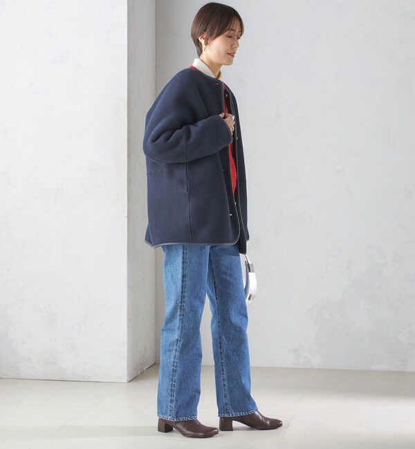 SHIPS for women「〈手洗い可能〉リバーシブル ボア &times; フリース ブルゾン」|ブルゾン・スタジャン|