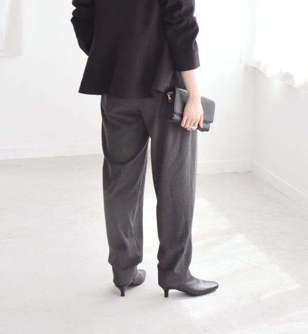 quaranciel「quaranciel:〈洗濯機可能〉ダブル タック ワイドベルト パンツ」|その他|