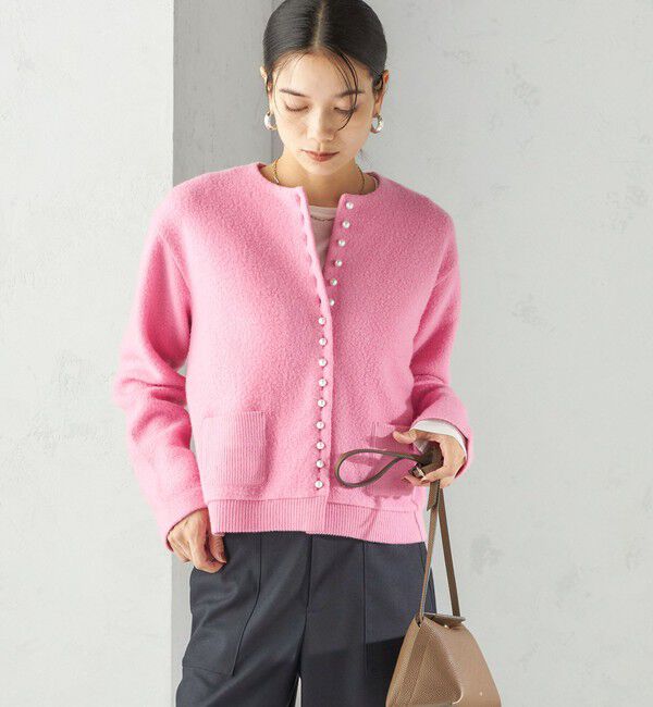 SHIPS for women「〈手洗い可能〉パール モチーフ ボタン ジャッカル カーディガン」|カーディガン|