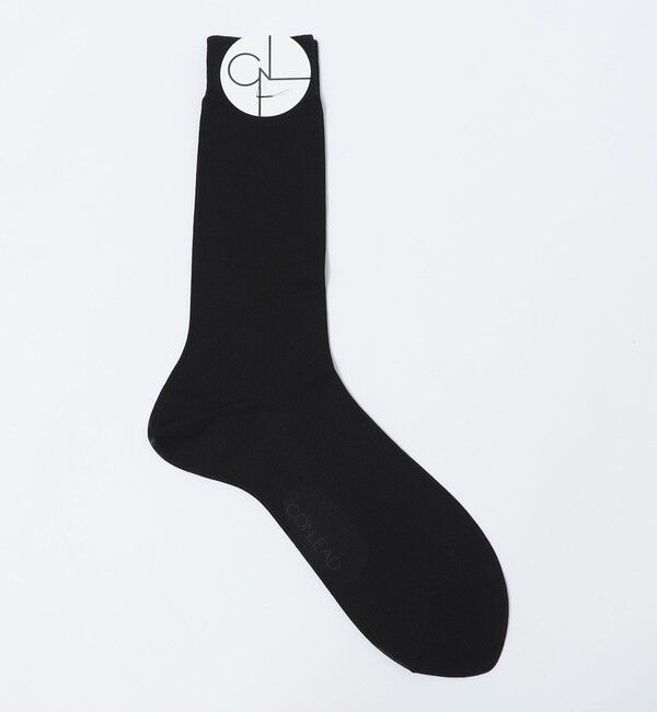 SHIPS「CONLEAD: シルク/ナイロン ソックス」|ソックス|ブラック
