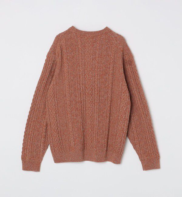 SHIPS「SHIPS:〈手洗い可能〉コットン ウール アラン クルーネック プルオーバー ニット」|ニット・セーター|