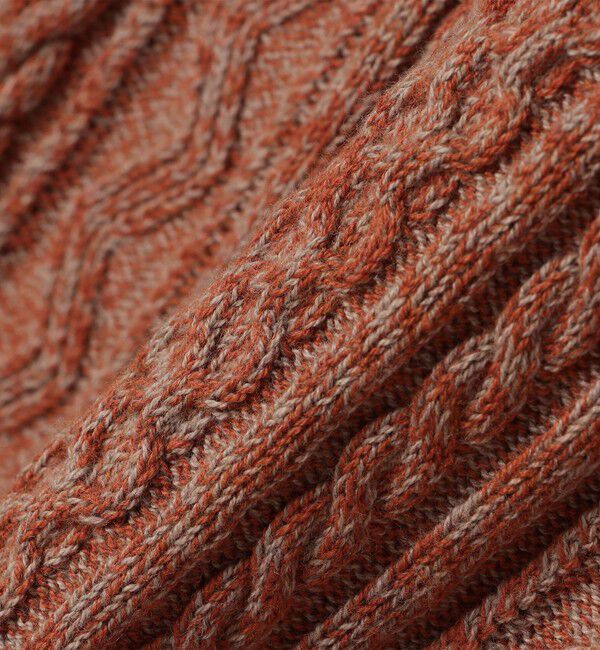 SHIPS「SHIPS:〈手洗い可能〉コットン ウール アラン クルーネック プルオーバー ニット」|ニット・セーター|