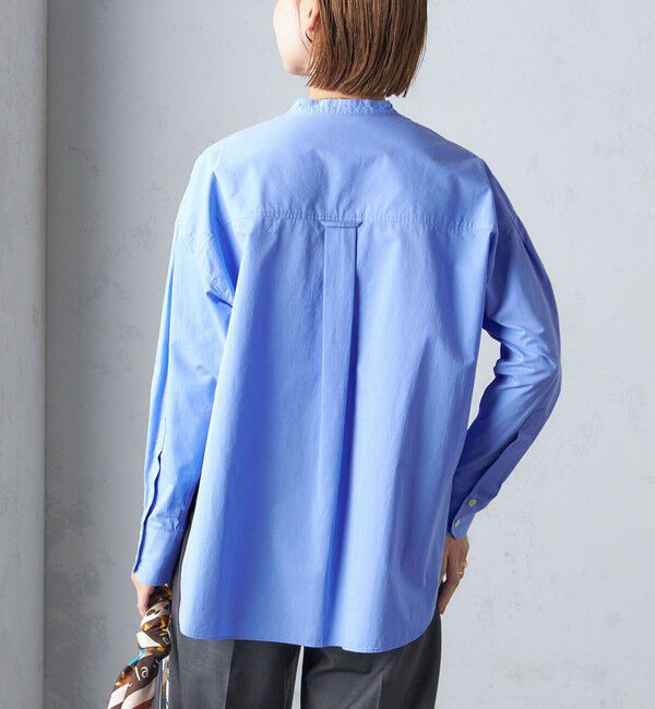 SHIPS for women「〈洗濯機可能〉ピンタック バンド カラー シャツ」|シャツ・ブラウス|