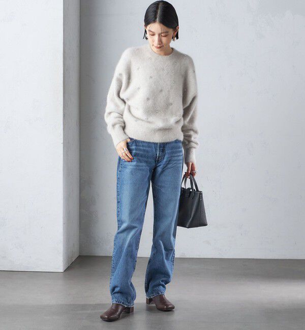 SHIPS for women「〈手洗い可能〉ビジュー FOX クルーネック プルオーバー」|ニット・セーター|