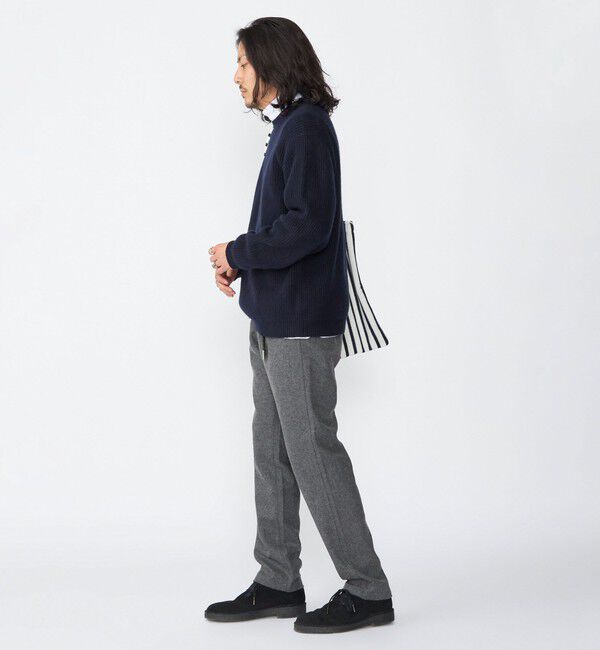 SHIPS「SHIPS:〈手洗い可能〉7ゲージ ブラッシュド コットン クルーネック プルオーバー ニット」|ニット・セーター|