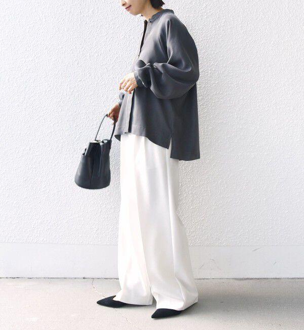 SHIPS for women「〈手洗い可能〉メタル ボタン シャンブレー ブラウス」|シャツ・ブラウス|