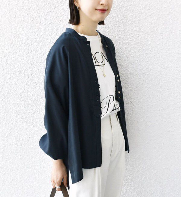 SHIPS for women「〈手洗い可能〉メタル ボタン シャンブレー ブラウス」|シャツ・ブラウス|