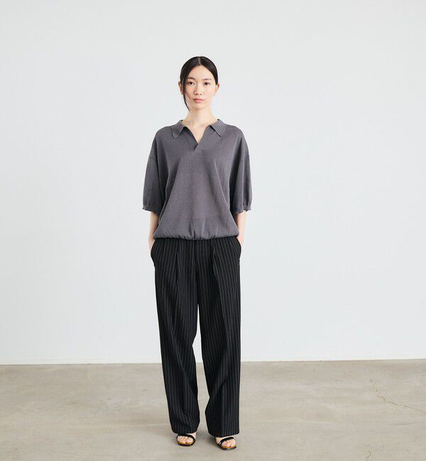 SHIPS「City Ambient Products: ツイル 2タック ワイド スラックス」|スラックス|