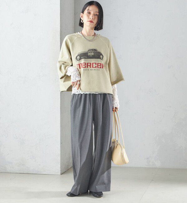 SHIPS for women「【SHIPS別注】〈洗濯機可能〉J.J MERCER:別注 7分袖 プリント スウェット」|スウェット・ジャージ|