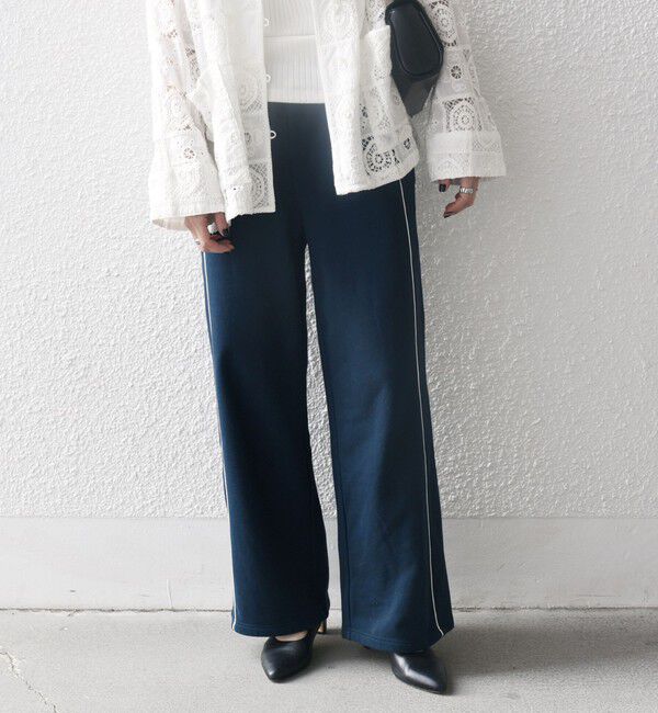 SHIPS any「SHIPS any:〈洗濯機可能〉USAコットン 裏毛 サイドライン スウェット パンツ」|その他|ネイビー